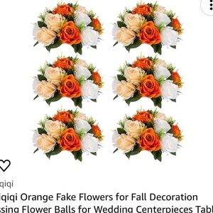 Sziqiqi Orange Fake Flowers Center pieces